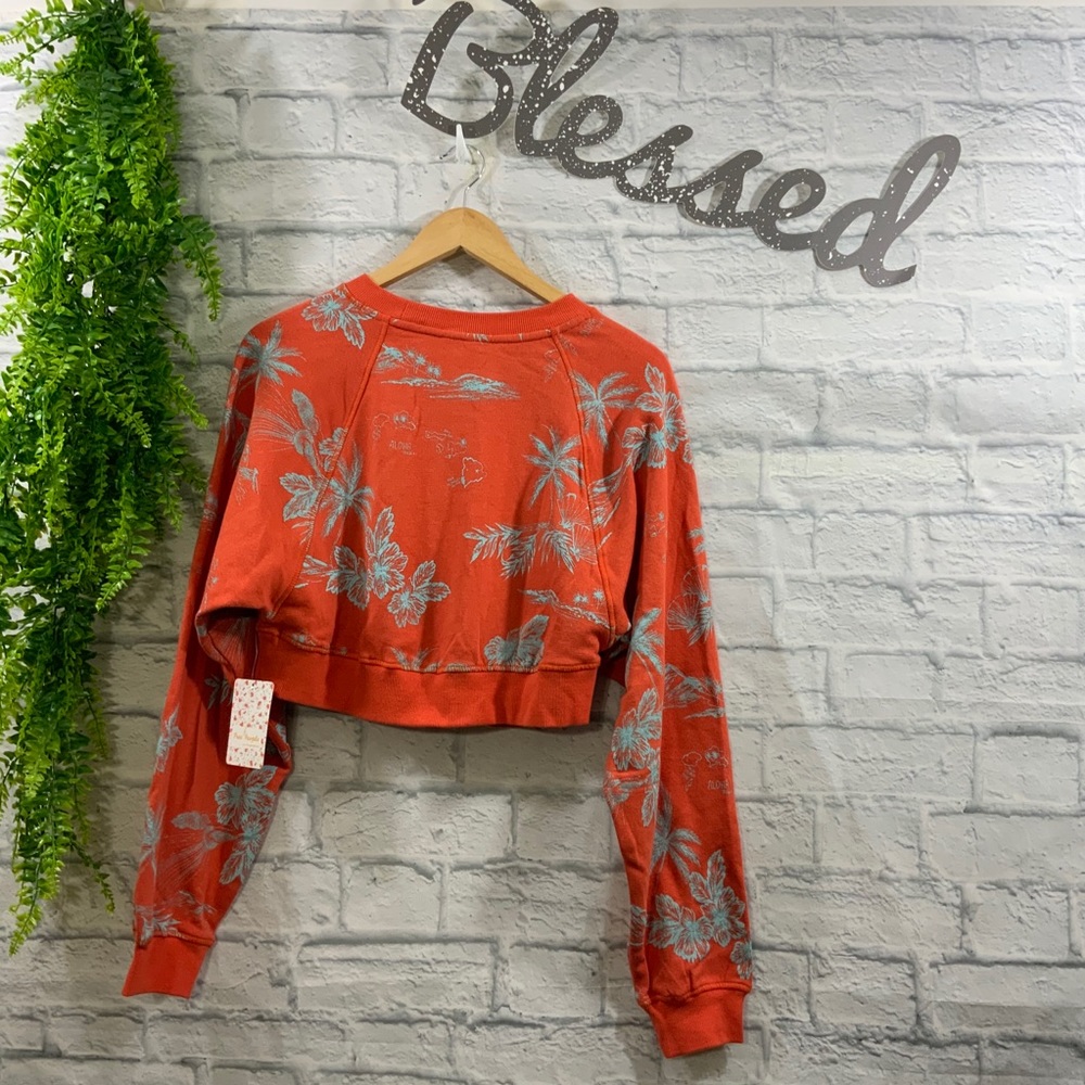 Free People Red Poppy Pull Over. Size Medium.